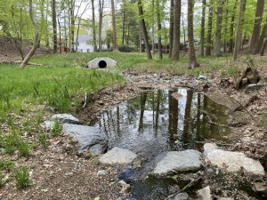 Examples of storm drain outfall retrofits and stream stabilization designed by GPI.